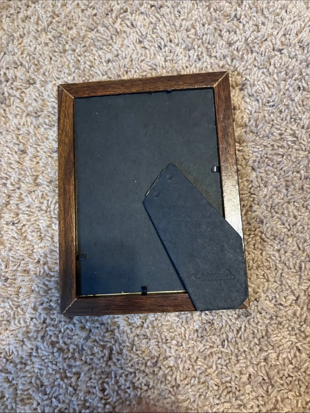 Classic Brown Wood Picture Frame with Gold Trim